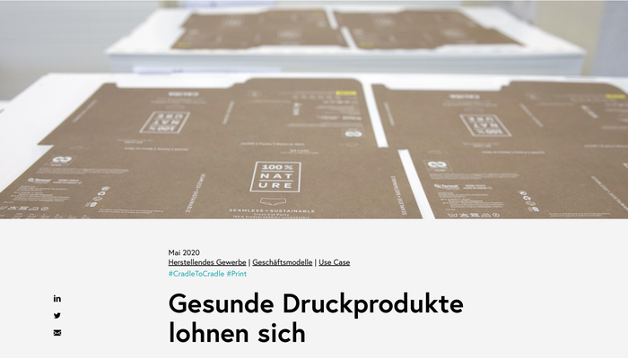 «GESUNDE DRUCKPRODUKTE LOHNEN SICH»