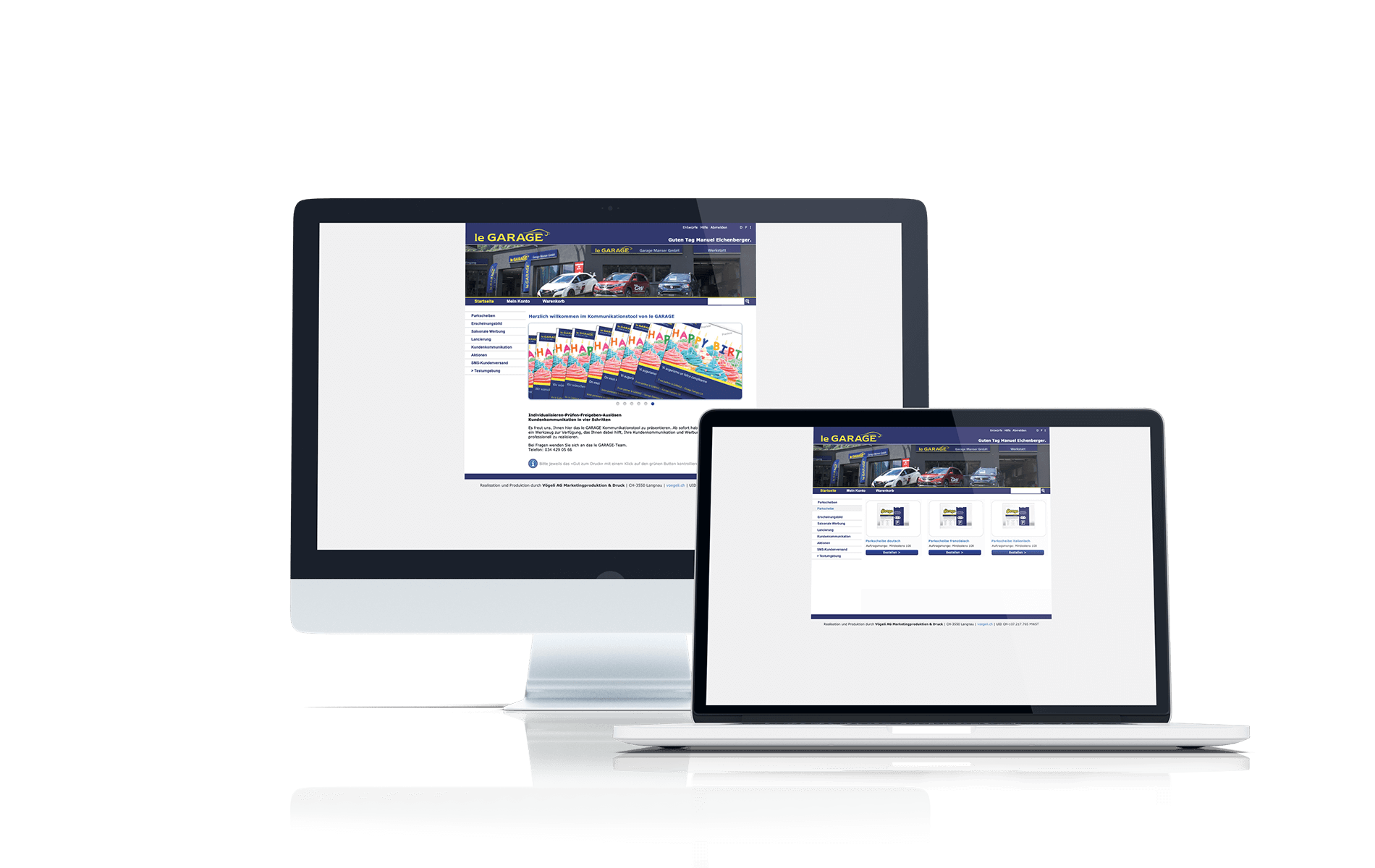 Portail marketing pour 
"le GARAGE"