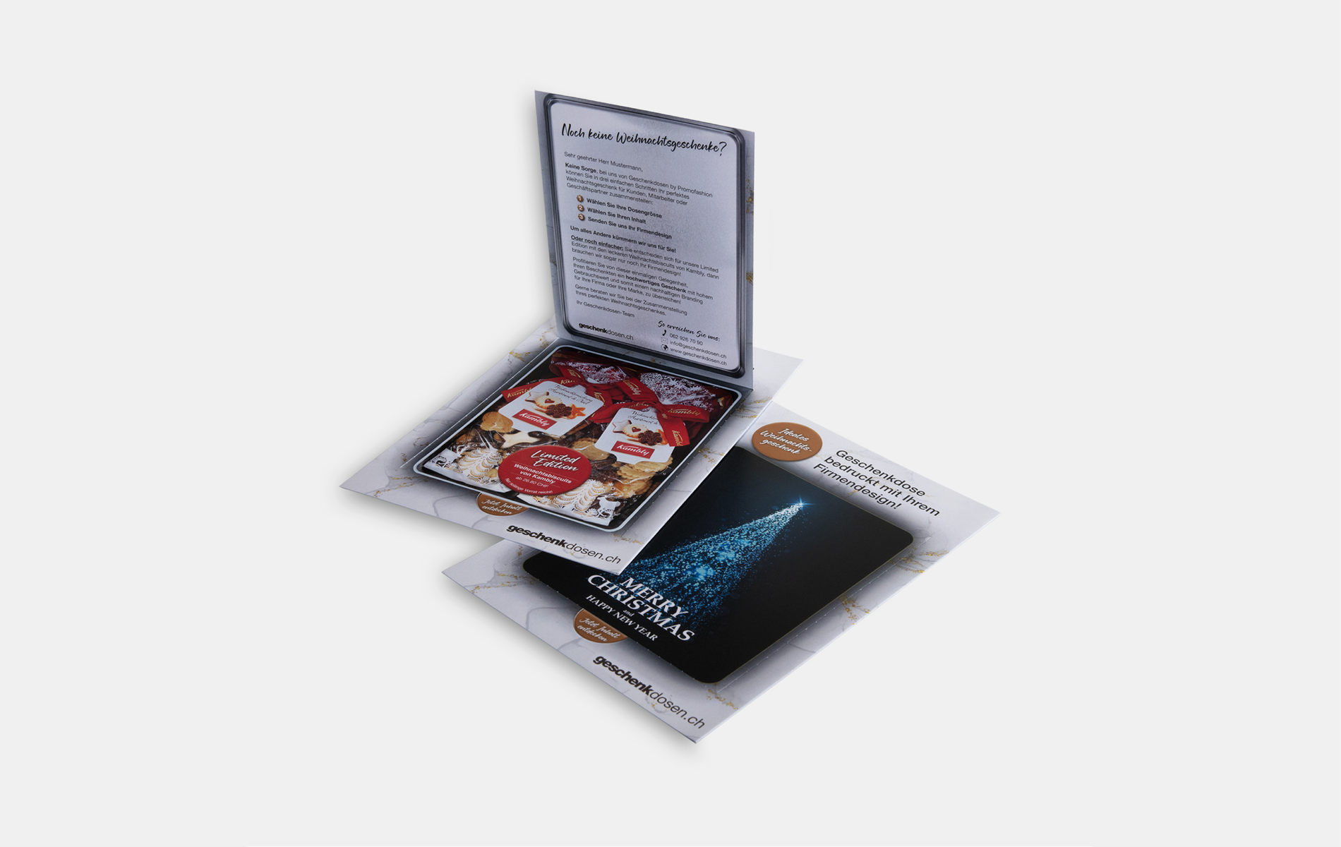 Aufreiss-Mailing geschenkdosen.ch