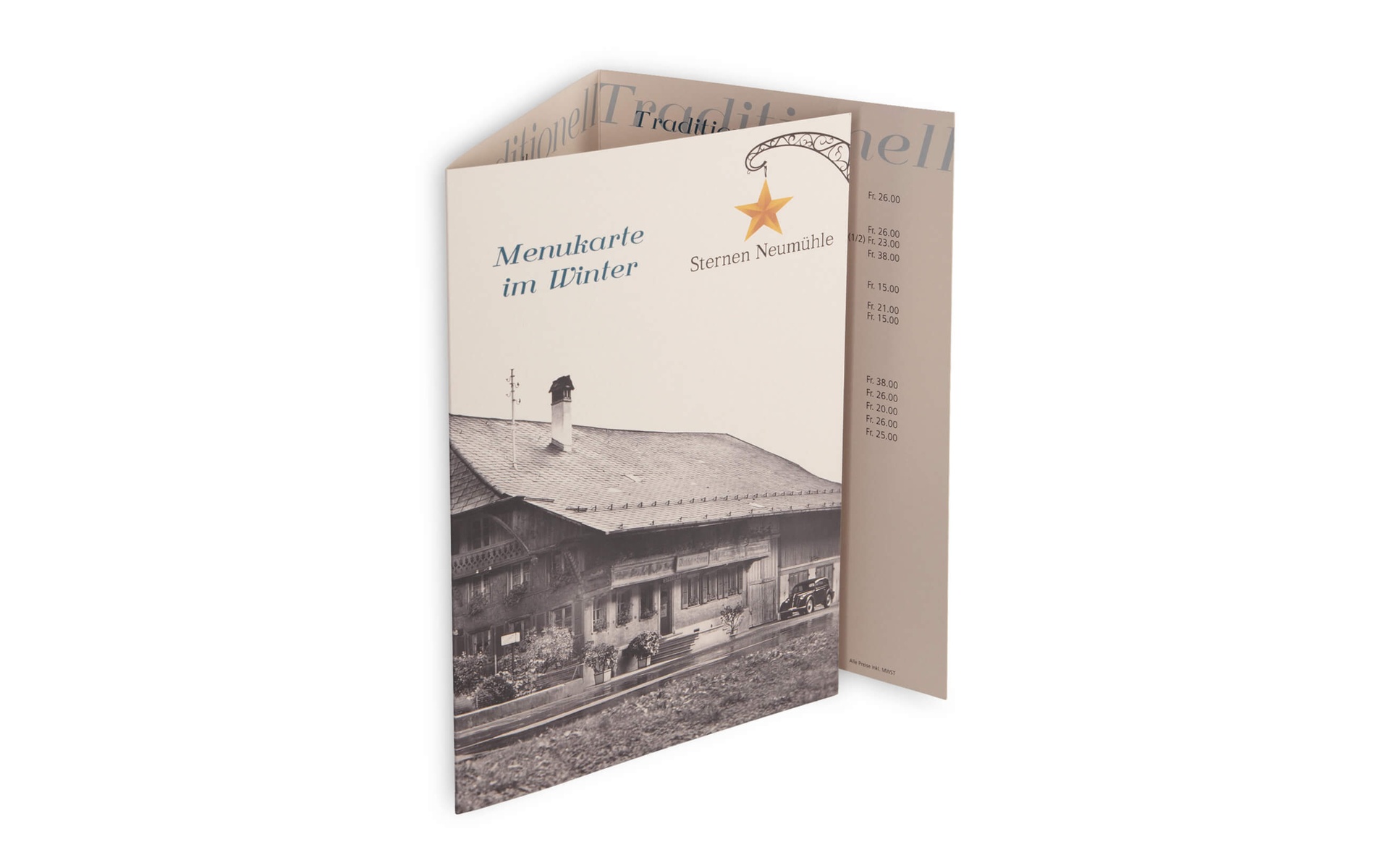 Menukarte - Sternen Neumühle