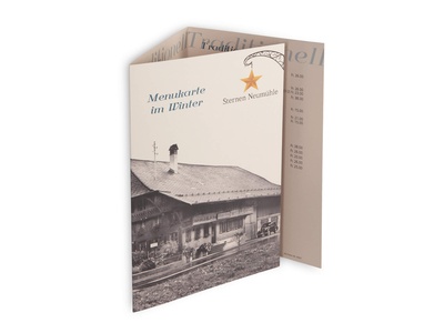 Carte des menus - Sternen Neumühle